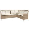 vidaXL Set Divani da Giardino 2 pz con Cuscini Beige in Polyrattan