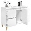 vidaXL Mobile Lavabo Bianco Lucido 80x33x60 cm in Legno Multistrato
