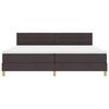 vidaXL Letto a Sorgente LED con led Marrone Scuro 200 x 200 cm Tessuto
