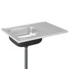 vidaXL Lavello da Cucina con Scarico Argento 800x600x155 mm Acciaio