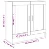 vidaXL Mobile Vetrina Rovere Marrone 82,5x30,5x80 cm Legno Multistrato