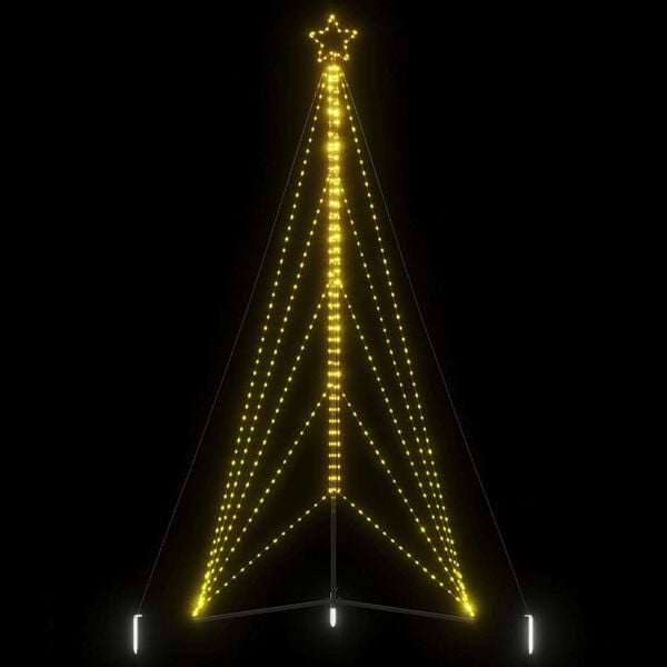 vidaXL Albero di Natale a LED 615 LED Bianco Caldo 404,5 cm