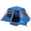 vidaXL Tenda Campeggio 6 Persone Blu Rilascio Rapido Impermeabile
