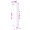 vidaXL Maniglie per Mobili 10pz Nere 160mm in Acciaio Inox