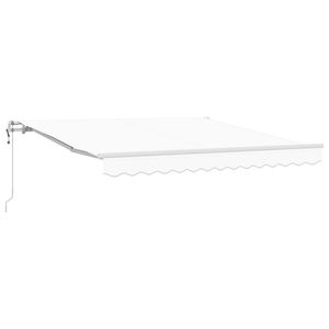 vidaXL Tenda retrattile Bianco 300 x 250 cm Tessuto e Alluminio