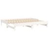 vidaXL Dormeuse Estraibile Bianca 2x(75x190) cm Legno Massello di Pino