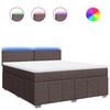 vidaXL Giroletto a Molle con Materasso Marrone Scuro 180x200cm Tessuto