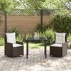 vidaXL Set da Pranzo per Giardino 3 pcs Marrone polyrattan