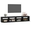 vidaXL Mobile Porta TV con Luci LED Nero 240x35x40 cm