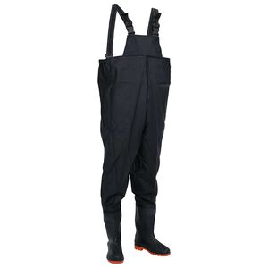 vidaXL Wader da Pesca con Pettorina e Stivali Nero Taglia 44