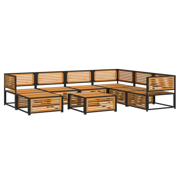 vidaXL Set Divano da Giardino 8pz con Cuscini Legno Massello di Acacia
