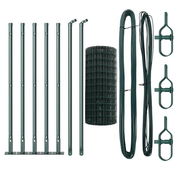 vidaXL Recinzione con Posto Verde 0,4 x 10 m Acciaio e PVC