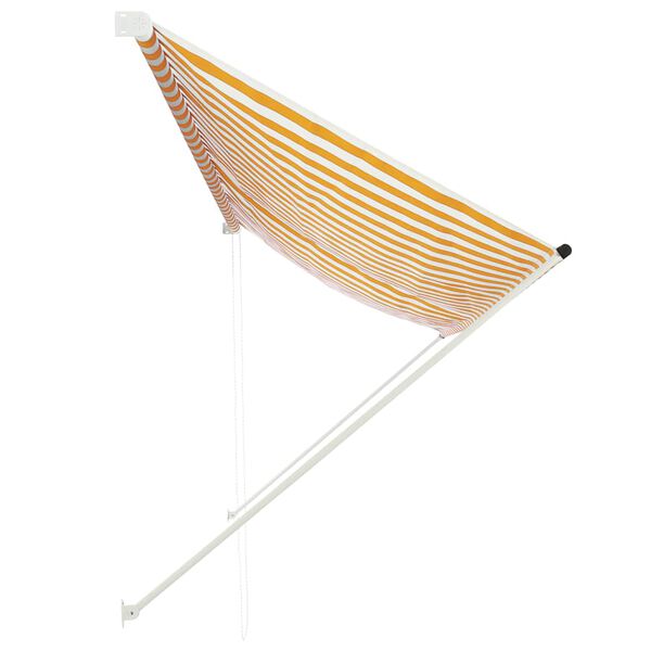vidaXL Tenda da Sole Retrattile 350x150 cm Giallo e Bianco