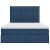 vidaXL Letto con contenitore e LED con led Blu 140 x 200 cm Poliestere