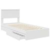 vidaXL Letto con Contenitore Bianco 90 x 200 cm Legno multistrato