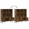 vidaXL Armadio per Libri 2 pcs Quercia Fumosa 99,5 x 30 x 108 cm