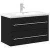 vidaXL Mobile da Bagno con Lavabo Integrato Nero