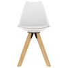 vidaXL Sedie da Pranzo 4 pz Bianche in PP e Legno Massello di Faggio