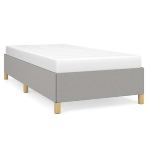 vidaXL Giroletto senza Materasso Grigio Chiaro 90x200 cm Tessuto