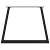 vidaXL Gambe per tavolo da pranzo a forma di V 2 pz nere 100x(72-73,3) cm in acciaio