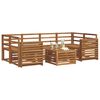 vidaXL Set divani 7 pcs Naturale Legno di Acacia Massello