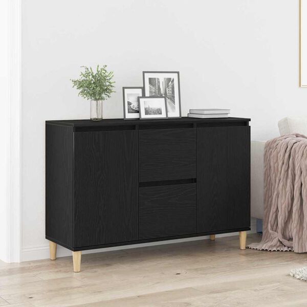 vidaXL Credenza con cassetto Nero 102 x 35 x 60 cm Legno multistrato