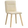 vidaXL Sedie da Pranzo 4 pz Crema in Tessuto
