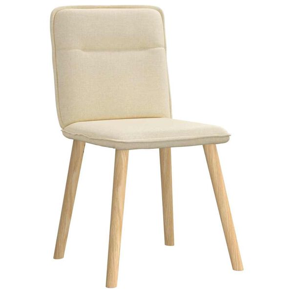 vidaXL Sedie da Pranzo 4 pz Crema in Tessuto
