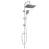 vidaXL Sistema doccia con soffione Cromato Acciaio Inox