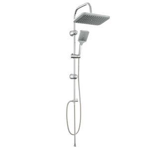 vidaXL Sistema doccia con soffione Cromato Acciaio Inox