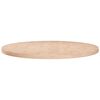 vidaXL Piano Tavolo Rotondo &Oslash;60x2,5 cm Massello di Rovere Non Trattato