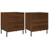 vidaXL Comodini 2 pz Rovere Marrone 40x35x47,5 cm in Legno Multistrato