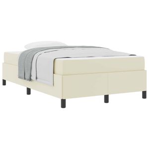 vidaXL Struttura del letto con materasso Crema 120 x 200 cm Tessuto