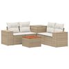 vidaXL Set di divani 6 pz Beige e Bianco Crema