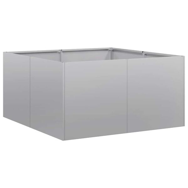 vidaXL Fioriera 80x80x40 cm in Acciaio Zincato