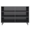 vidaXL Credenza Grigio Lucido 103,5x35x70 cm in Legno Multistrato