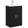 vidaXL Set di mobili per il bagno Rovere Nero 61 x 40 x 84,5 cm