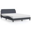 vidaXL Giroletto Dover Grigio Scuro 120x200 cm Velluto