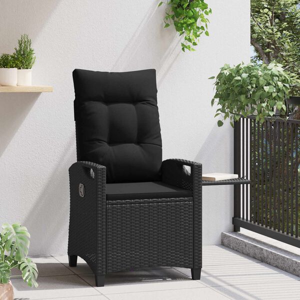 vidaXL Sedie da giardino reclinabili Nero 56 x 60 x 112 cm