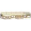vidaXL Set di divani da esterno 8 pz Bianco e Crema