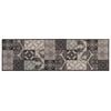 vidaXL Tappeto da Cucina mosaico nero 300 x 60 cm 100% Poliammide