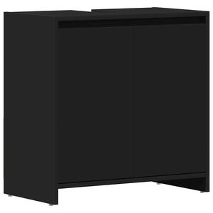 vidaXL Mobile da Bagno Nero 60x33x60 cm in Legno Multistrato
