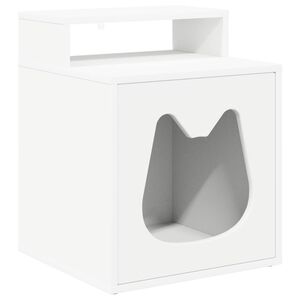 vidaXL Casa per Gatti Bianco 42,5 x 40 x 53,5 cm Legno ingegnerizzato