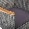 vidaXL Set Mobili da Pranzo da Giardino 3 pz Grigio Polyrattan Acacia