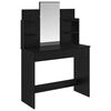 vidaXL Toilette con Specchio con cassetto Rovere Nero 96 x 39 x 142 cm