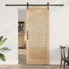 vidaXL Porta scorrevole ORKDAL Marrone 83 x 211 cm Pino massello