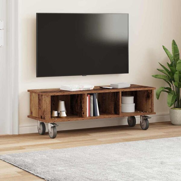 vidaXL Supporto TV Legno vecchio 100 x 35 x 35 cm Legno multistrato
