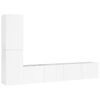vidaXL Set di Mobili Porta TV 4 pz Bianco Lucido in Legno Multistrato