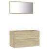 vidaXL Set Mobili da Bagno 2 pz Rovere Sonoma in Legno Multistrato