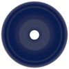 vidaXL Lavandino Lusso Rotondo Blu Scuro Opaco 40x15 cm in Ceramica